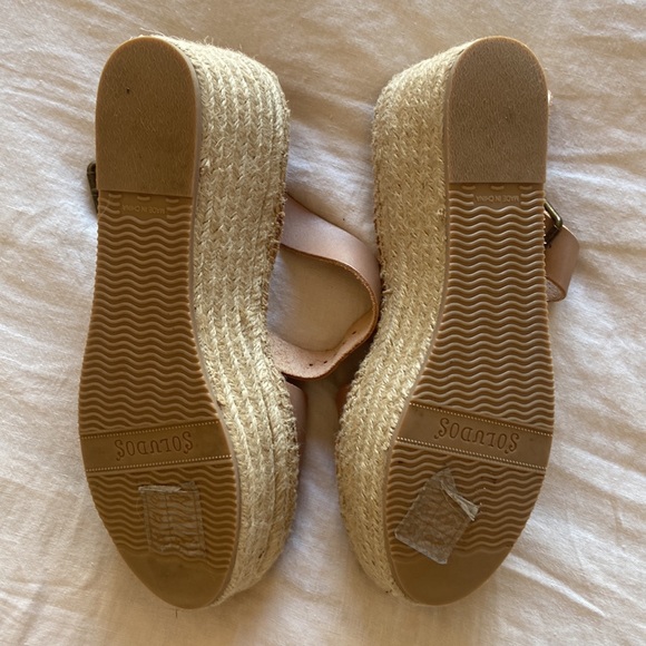 Soludos Minorca Leather Espadrille Platform Sandals - Picture 4 of 5